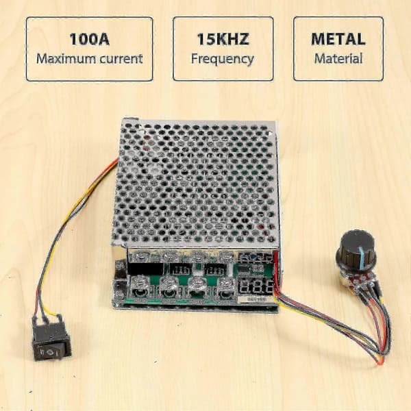 DC 10-55V 100A 3000W Motorhastighetskontroller Reversibel PWM-kontroll Fremover og Revers Kontroller