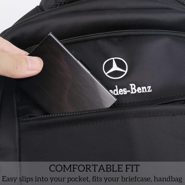 Visitkortshållare, slim case, ficka metallfodral black