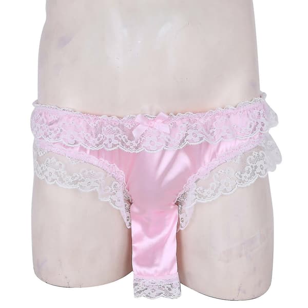Herre Åben Front G-streng Pink M