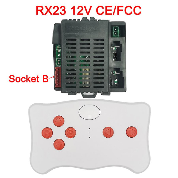 Wellye børns elektrisk legetøjsbil Bluetooth-fjernbetjening, controller med glat startfunktion 2,4 g Bluetooth-sender RX23 A FCC