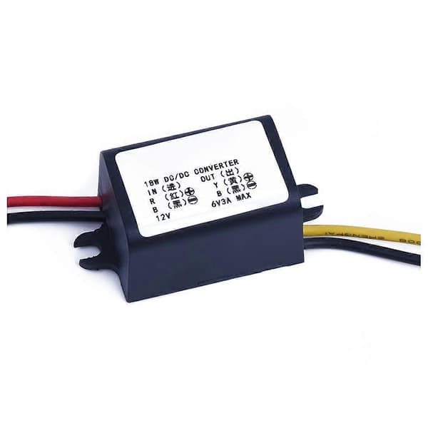 12V til 6V DC-DC-omformer trinnmodul strømforsyningsspenningsregulator black