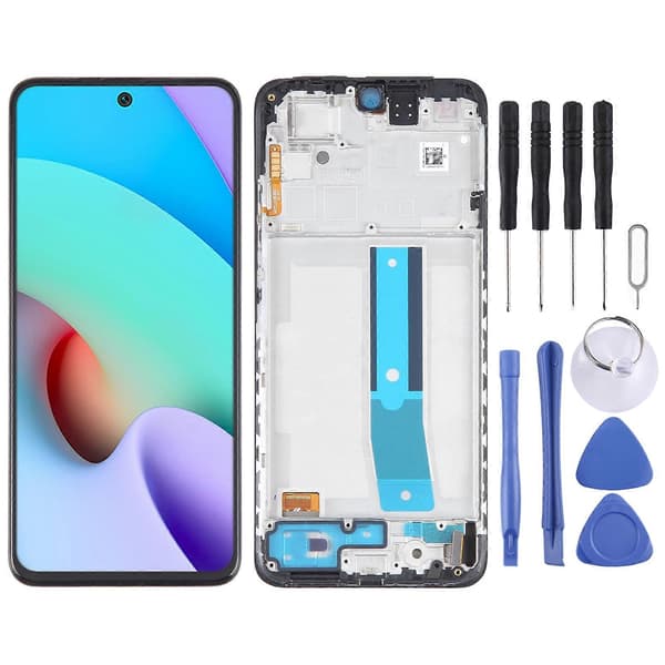 OLED Material LCD-skærm til Xiaomi Redmi Note 11 4G Digitizer Komplet Samling med Ramme