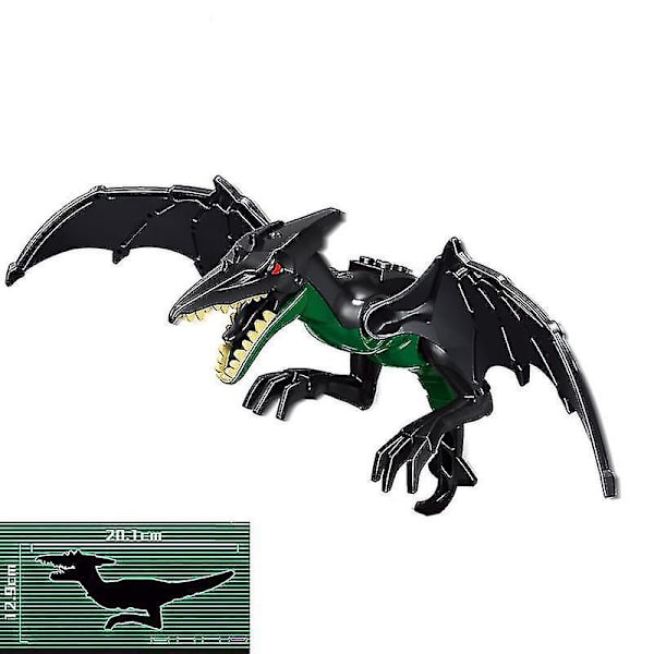 1 st Jurassic Dinosaurie Byggklossar Stor Storlek T-rex Quetzalcoatlus Baryonyx Actionfigurer Barnleksaker Presenter Pterosaur A