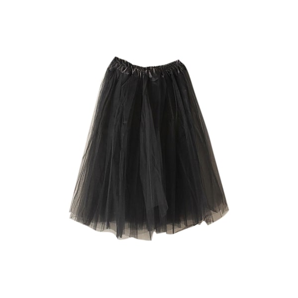 Mardi Gras Costume kvinnlig plisserad gasväv kort kjol Danskjol för vuxna Black