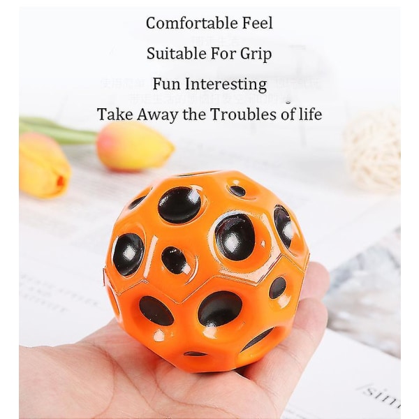 Extreme Space Ball Bounce Barnboll Sport Utomhus Kasta Fånga Månbol Orange 6Pcs