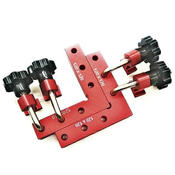 90 Degree Angle Clamp Aluminum Alloy Corner Clamps for Woodworking Carpenter Tools 3/6pcs - yellow