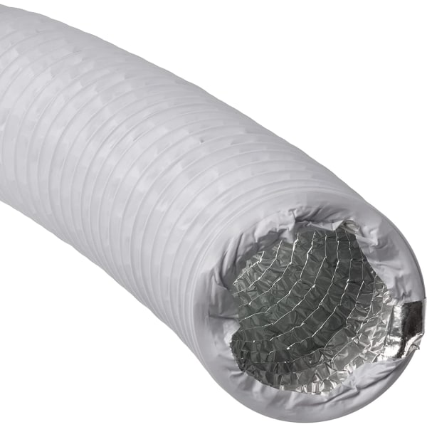 100 mm/1 m Aluminium Vit Ventilationsslang - PVC-slang 584c | Fyndiq