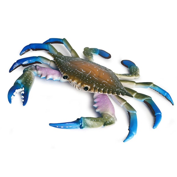 Haloppe Simulering Eremitkrabbe Marinedyr PVC Model Desktop Decor Uddannelse Børnelegetøj Colorful Swimming Crab