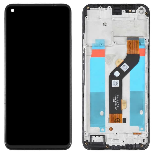 OEM LCD-skärm för Tecno Camon 17 Digitizer komplett montering med ram för Tecno Camon17