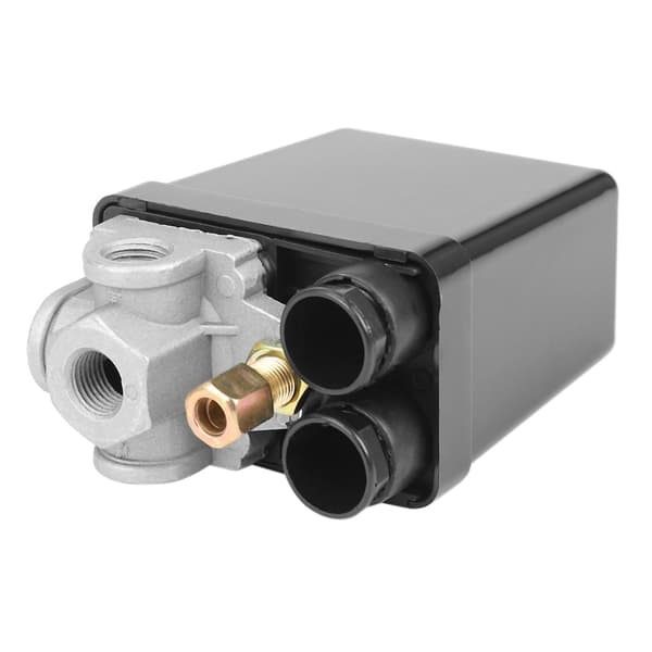 Kraftig Luftkompressor Tryckströmbrytare Kontrollventil 90 Psi -120 Psi Svart
