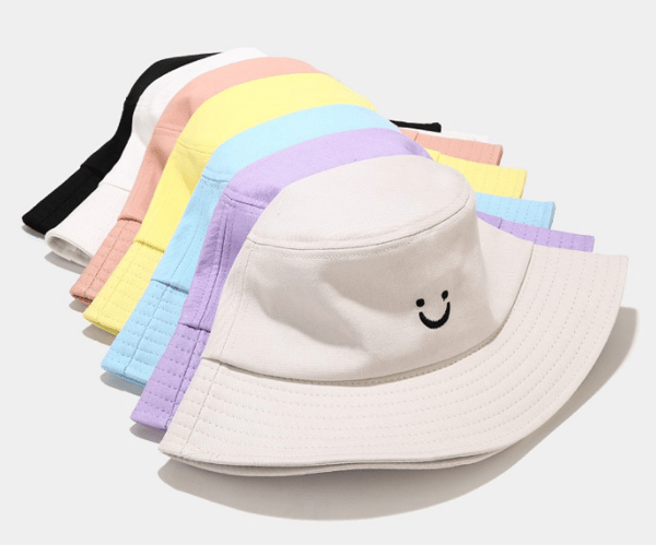 Farverig fiskerhat til voksne (unisex), sort