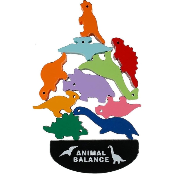 Balancering Dinosaur Legetøj Dyr Træbyggeklodser Tidlig Pædagogisk Dinosaur Stabling Balance Jul Jul Fødselsdagsgaver Til Drenge Børn Piger