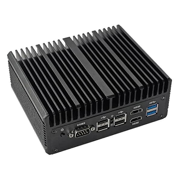 N100 Firewall Computer Soft Router DDR5 4800MHz 4x2.5G I226 LAN Understøtter M.2 NGFF SSD Industriel Blæserløs Mini PC Black
