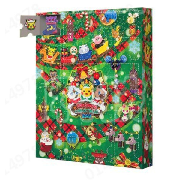 Julkalender med 30 st Kawaii Actionfigurer Pikachu Modelldocka Samling Leksaker för Barn Pojkar Present pattern-calendarJ