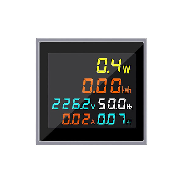 LCD AC Voltmeter Ammeter Wattmeter Effekt Energimåler Frekvensmåler Strømmonitor Wyelv
