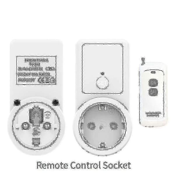 2025 Fjernkontroll strømuttak for hjemmet 5x trådløs EU smartplugg 1 remote control socket 3PCS