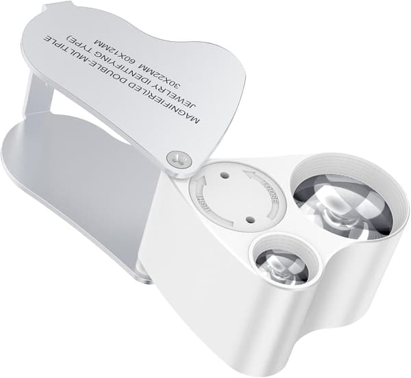 30 X 60 Juvelerlupe, LED-belyst forstørrelsesglass Urmaker, G