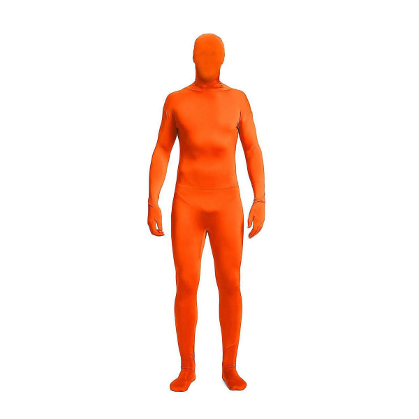Helkropsdragt, helkropsfotografering Chroma Key Bodysuit Stretch-kostume til fotovideo Specialeffekt Festival Cosplay Orange 140CM