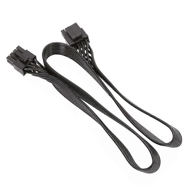 CPU 8-bens han til CPU 8-bens (4+4 ben) han EPS-12V bundkort strømadapterkabel til modulær strømforsyning 60 cm Black