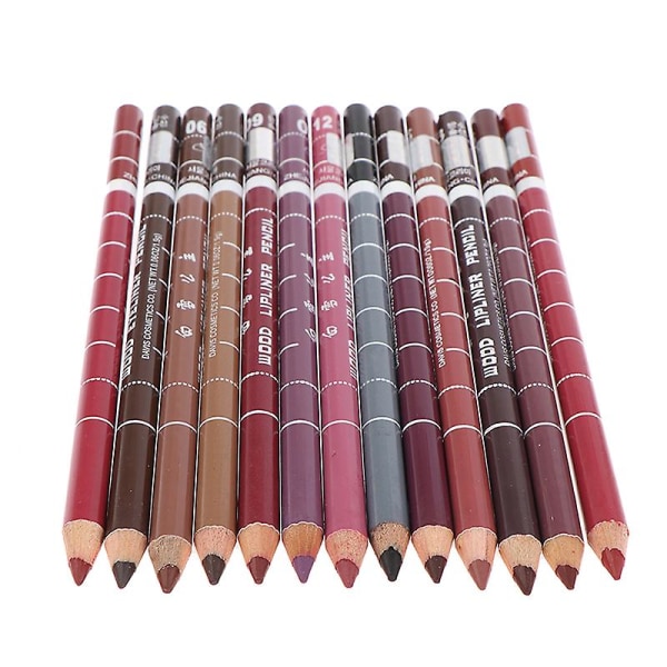 1 stk Profesjonell Wood Lip Liner Vanntett Lady Long Lasting Lip Liner Pencil N14