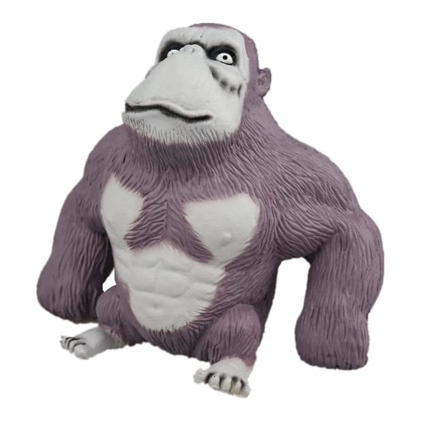 Squishy Monkey Anime Figur Latex Monkey Gorilla Legetøj Jungle Dyrefigur, Voksne Squishy Gorilla Stress Legetøj Grey
