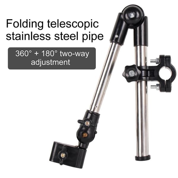 Naievear Paraplyforbindelse Teleskopisk Foldbar Metal Justerbar Paraplyholder Til Kørestol B