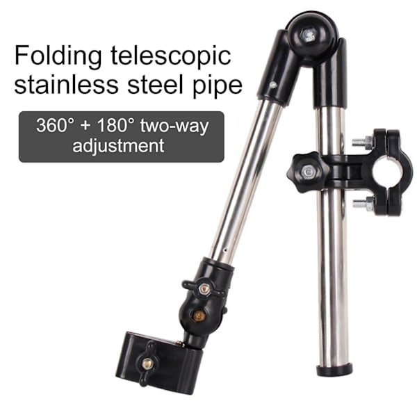 Naievear Parasolforbindelse Teleskopisk Foldbar Metal Justerbar Parasolholder Til Rollator A