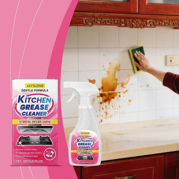 Kitchen Grease and Limescale Remover - Powerful Degreasing Formula, Gentle on Surfaces, 237ml Spray Bottle, Protective Layer for Long-lasting Cleanliness, S 1pc