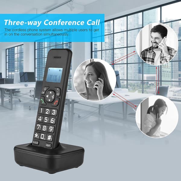 D1102B Trådløs telefon med telefonsvarer, nummerpresentasjon/samtale venter