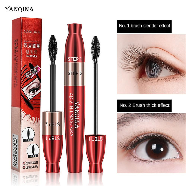 Yanqina Super Long Mascara, 4d vattentät och svettsäker Mascara color01