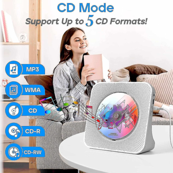 Pöytäkoneen cd-soitin kaiuttimilla Kotisivu Bluetooth -cd-soitin kaukosäätimellä