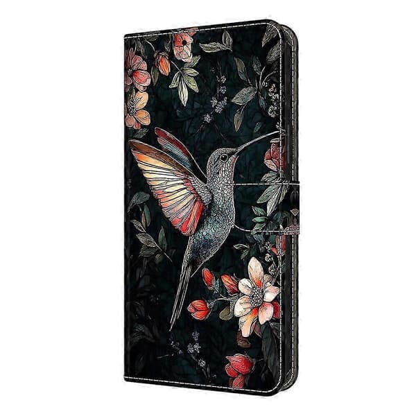 Galaxy A36 5G Läderfodral med Plånboksstativ & Mönstrat Flipskydd Multicolor Green Magpie