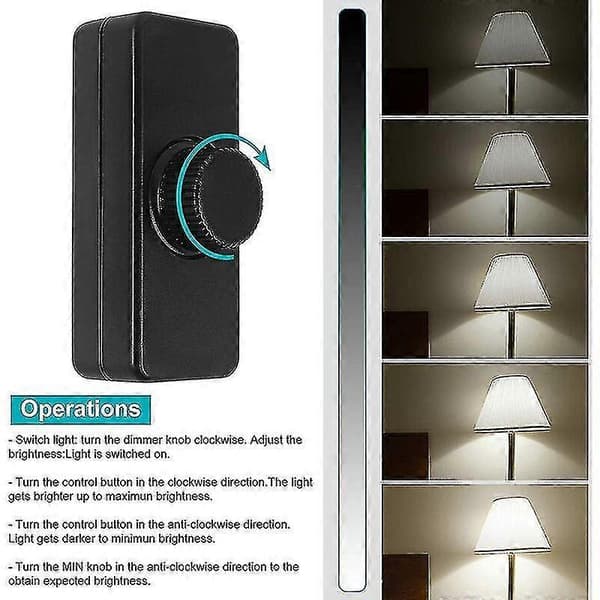 3-100w LED trailing edge lysdæmper (drejelysdæmper), egnet til dæmpbar LED, pære, halogenlampe, 220-240v, CE plug-in switch, sort