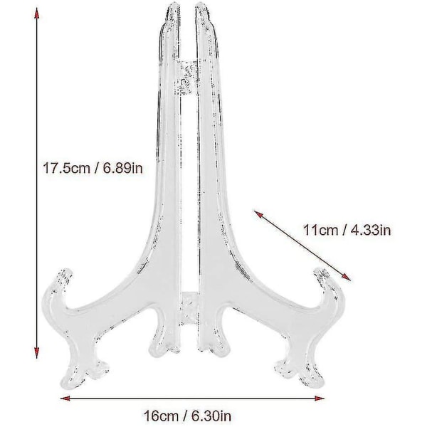 10 stk sammenleggbare plastplateholdere staffelier eller stativ tallerkenbilde ramme dekorativt displaystativ