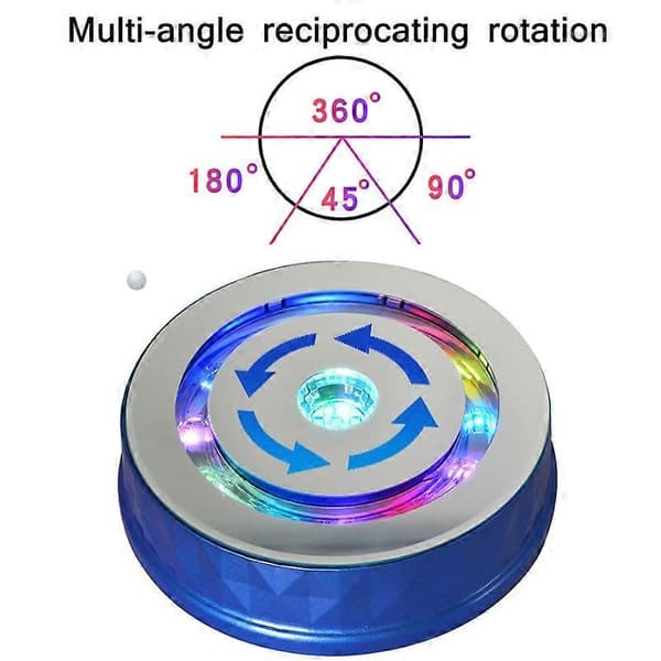 LED-lys elektrisk roterende platespiller utstillingsstativ Blue