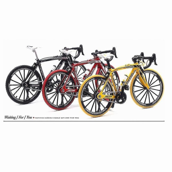 Racing Cycle- Cross Mountain Bike, Metal Model Cykel Yellow