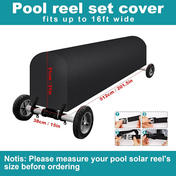 Poolrulleöverdrag, Poolskyddsrulle Skydd, 18FT Poolrulleöverdrag
