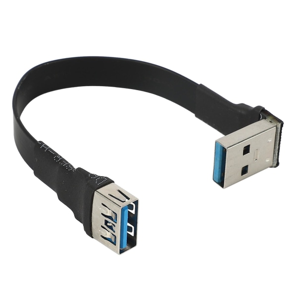 USB 3.0-kabel platt USB -förlängningskabel hane till hona datakabel rät vinkel 90 grader usb3.0 förlängning