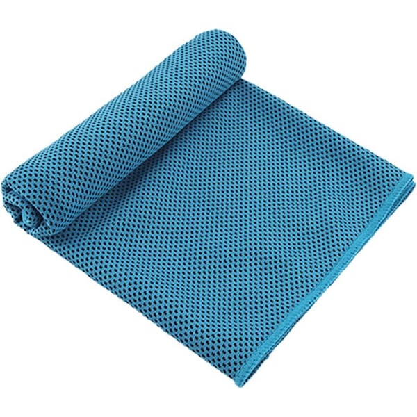 1 Pack Kylhandduk Is Sport Handduk, Is Handduk, Mjuk Andningsbar Instant Handduk, Kyl Mikrofiber Handduk för Yoga, Pilates, Utomhussporter (Ljusblå)