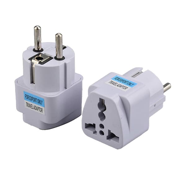 Reiseplugg EU-stikkontaktadapter 250V 10A reiseadapter reiselader