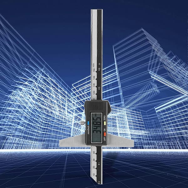 Digital dybdemåler i rustfrit stål, Vernier Caliper Gauge 0-150mm 0,01mm