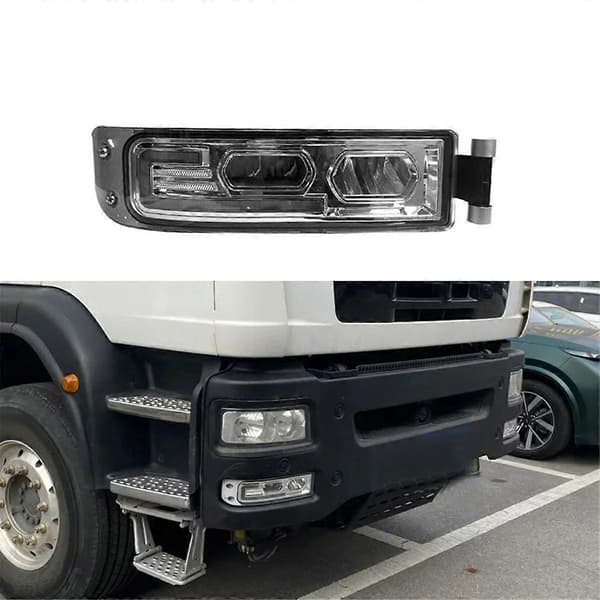 Lastebil frontlys LED tåkelys kjørelys med tofarget DRL for MAN TGA TGL TGM L2000 LE2000 M2000 81253206112