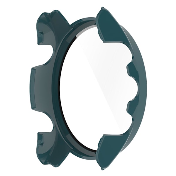 Fullskyddande Hård PC-Klockfodral för Garmin Forerunner 255s med Härdat Glas Skärmskydd Blackish Green