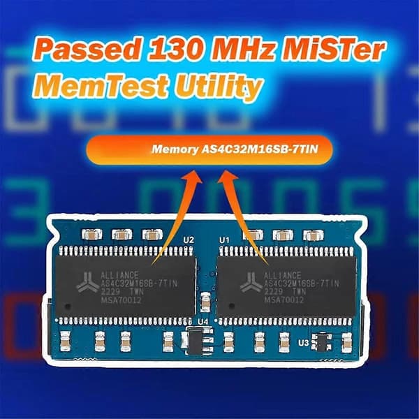 Nyeste V3.0 MiSTer SDRAM XS- 128MB Modul til / Core Spillekonsoller Blue