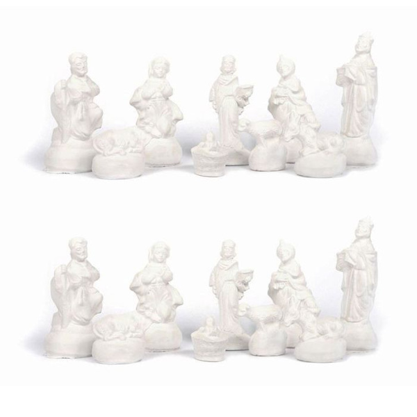 18 latexforme Santons - Julekrybbe