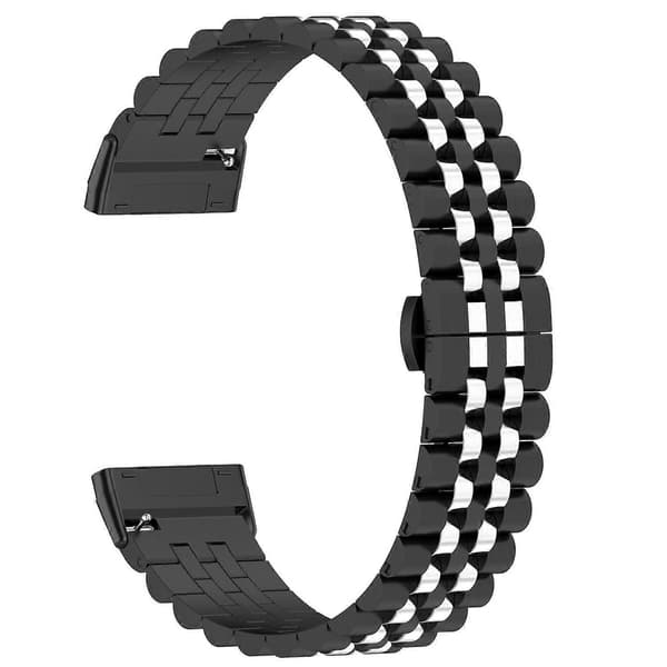 Til Fitbit Versa 3/Versa 4 Urremme i rustfrit stål, 5 perler, udskiftningsurrem med værktøj Multicolor Style C