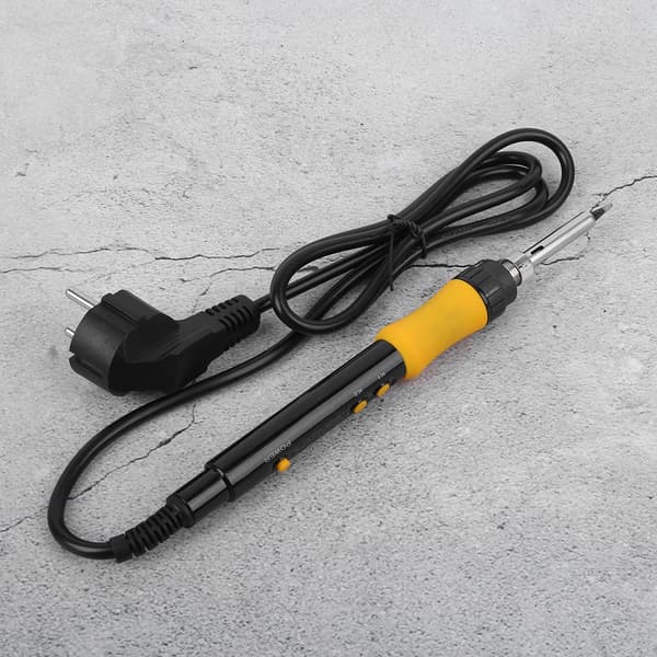 Digital Display Internal Heating Electric Soldering Iron 110W 220V EU Plug Yellow SQA110