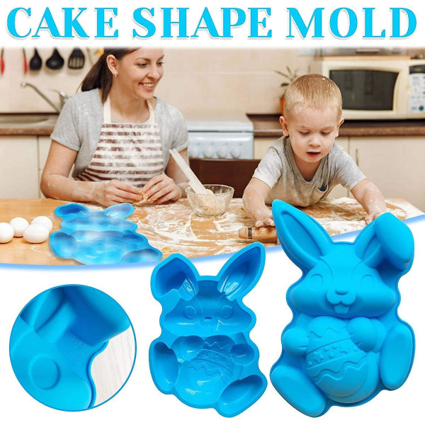 Påskehare Æg Form Stor Chokolade Form Bageform Chokolade Slikforme Til Chokolade, Slik, Bage Muffins, Cupcakes, Gele, DIY Form