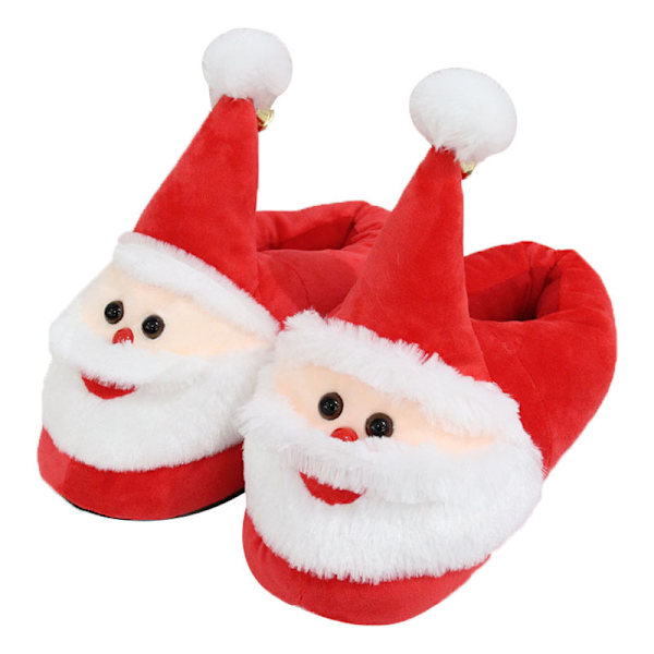 Bløde hjemmesko En størrelse sko længde 28cm behagelige indendørs sko Sød tegneserie dyre design Perfekt til par og gaver Santa Claus