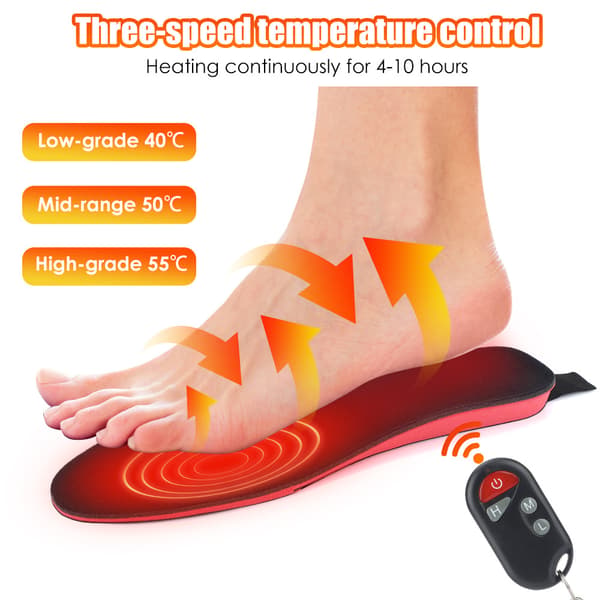 Rechargeable Heated Insoles, Foot Warmers with Precise Temperature Control L-FF-
